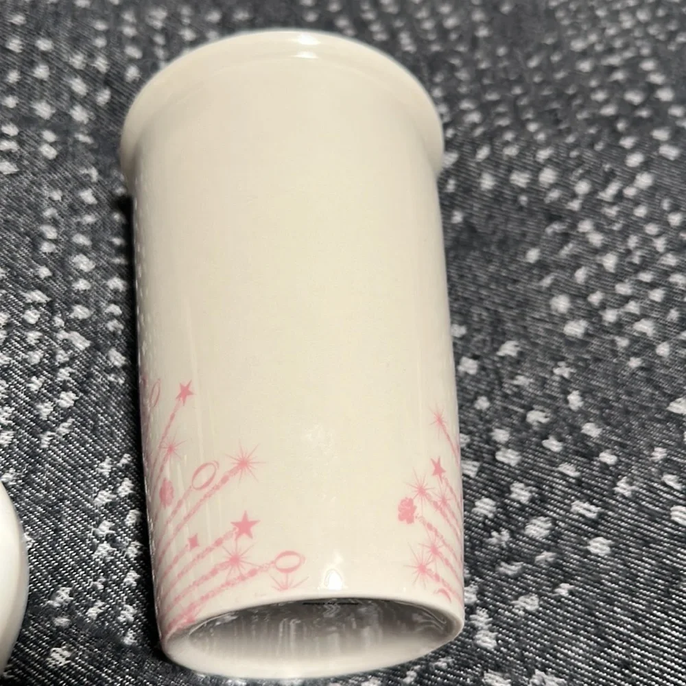 Lancome Ceramic Travel Mug O Oui With White Rubber Lid 🌺